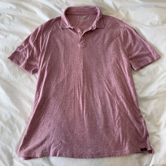 Faherty Men’s Cloud Cotton Polo Shirt Heather Pink Size XL Soft Casual Golf - Picture 1 of 6